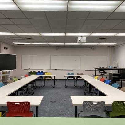 Classroom with TV cart