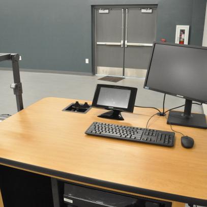 Lectern top with Doc Cam, touch panel and monitor