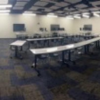 Mobile furniture in multiple display room