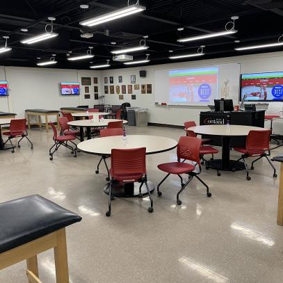 Image of athletic STEM training classroom at SUNY Cortland Rm 2310