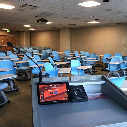 Classroom with movable seating