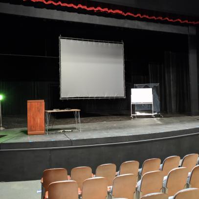 Stage with presentation